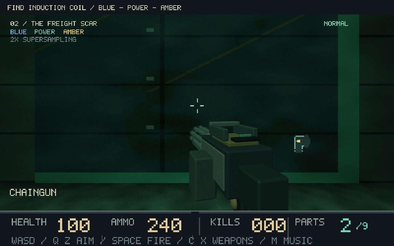 The green arrival airlock in chapter two, where the player returns after recovering the component.